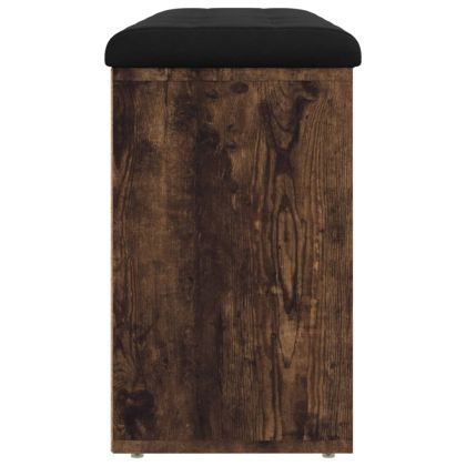 Пейка за обувки, опушен дъб, 102x32x50 см, инженерно дърво