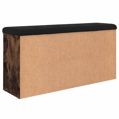 Пейка за обувки, опушен дъб, 102x32x50 см, инженерно дърво