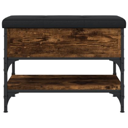 Пейка за обувки, опушен дъб, 62x42x45 см, инженерно дърво