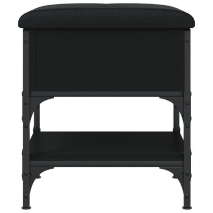 Пейка за обувки, черна, 42x42x45 см, инженерно дърво