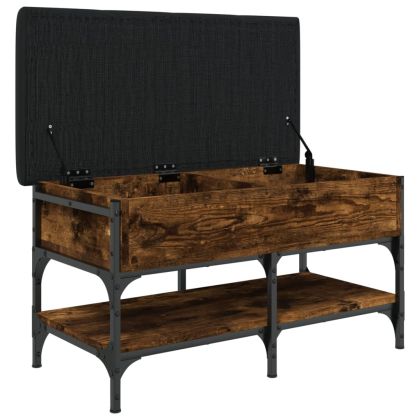 Пейка за обувки, опушен дъб, 82x42x45 см, инженерно дърво