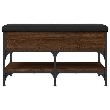 Пейка за обувки, кафяв дъб, 82x42x45 см, инженерно дърво