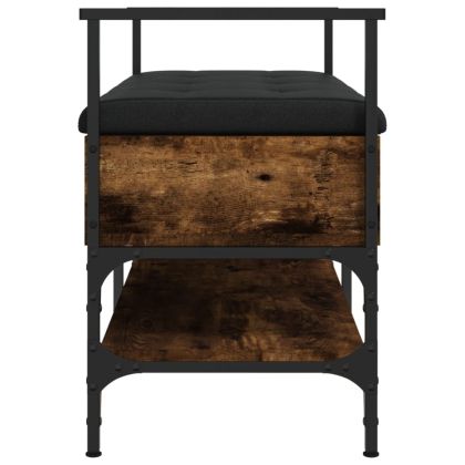 Пейка за обувки, опушен дъб, 85,5x42x57,5 см, инженерно дърво