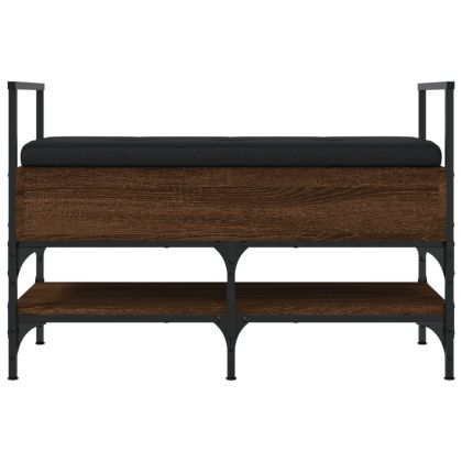 Пейка за обувки, кафяв дъб, 85,5x42x57,5 см, инженерно дърво