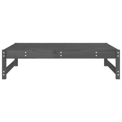 Градинска табуретка, сива, 120x80 см, борова дървесина масив