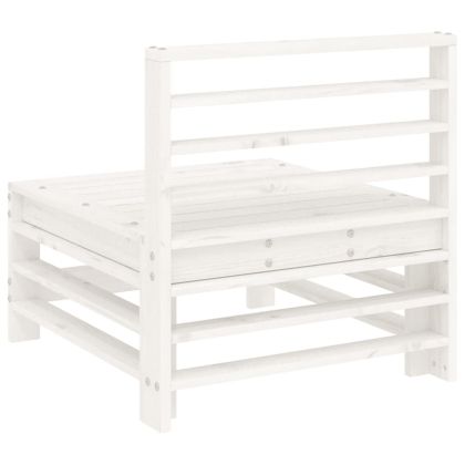 Градински средни дивани, 2 бр, бели, бор масив