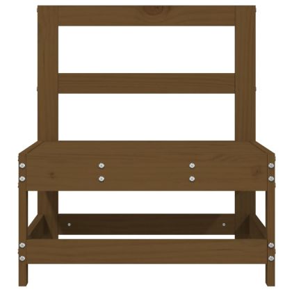 Градински среден диван, меденокафяв, бор масив