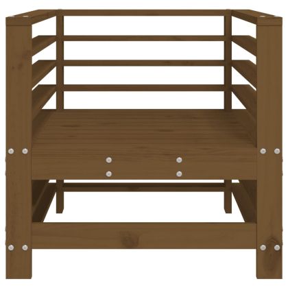 Градински столове, 2 бр, меденокафяви, бор масив