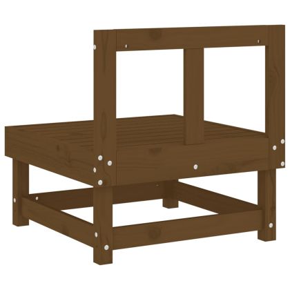 Градински среден диван, меденокафяв, бор масив