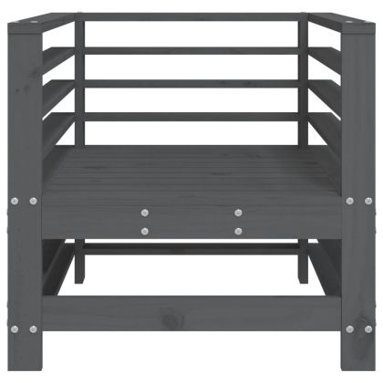 Градински столове, 2 бр, сиви, борово дърво масив