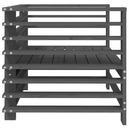 Градински столове, 2 бр, сиви, борово дърво масив