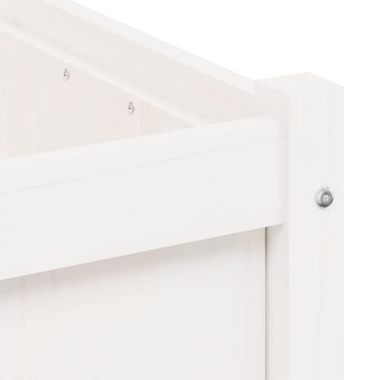 Градински сандъци, 2 бр, бели, борово дърво масив