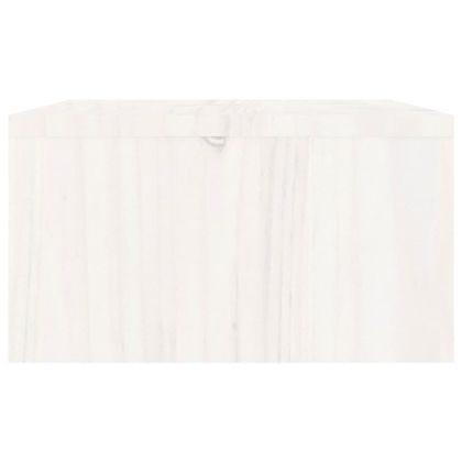 Поставка за монитор, бяла, 100x27x15 см, бор масив