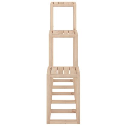 Комплект стойки за растения, 3 части, бор масив