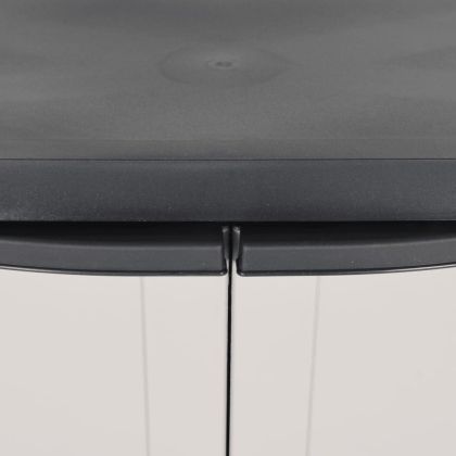 Външен шкаф за съхранение, сиво и черно, 65x37x85 см, PP