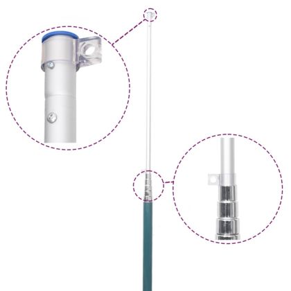 Флаг на Украйна и стълб, 5,55 м, алуминий