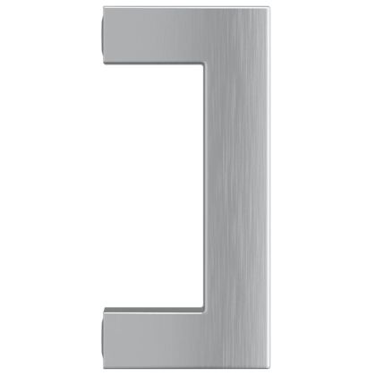 Дръжки за шкафове, 10 бр, сребристи, 64 мм, неръждаема стомана