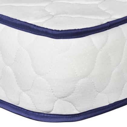 Легло с матрак от мемори пяна, бяло, изкуствена кожа, 90x200 см