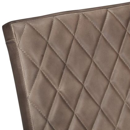 Конзолни трапезни столове, 6 бр, кафяви, естествена кожа