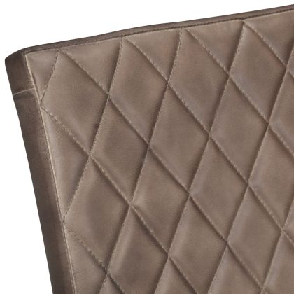 Конзолни трапезни столове, 2 бр, кафяви, естествена кожа