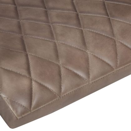 Конзолни трапезни столове, 2 бр, кафяви, естествена кожа