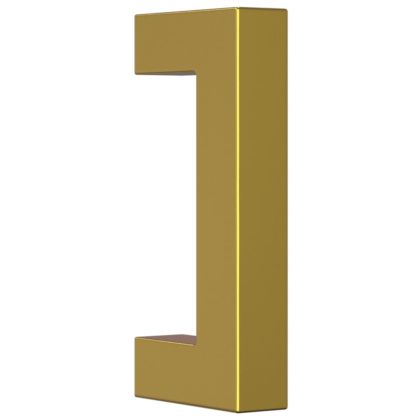 Дръжки за шкафове, 10 бр, златисти, 64 мм, неръждаема стомана