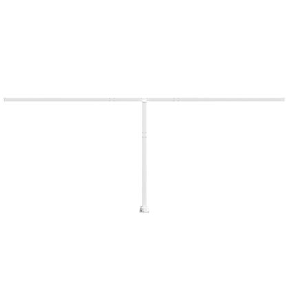 Комплект стълбове за тенти, бял, 600x245 см, желязо