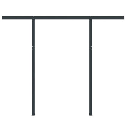 Комплект стълбове за тенти, антрацит, 300x245 см, желязо