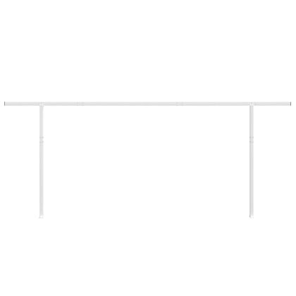 Комплект стълбове за тенти, бял, 600x245 см, желязо