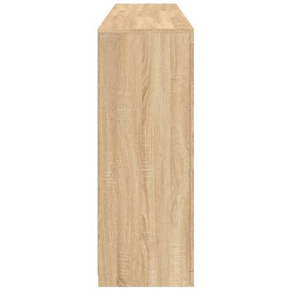 Сайдборд с LED светлини, сонома дъб, 162x37x100 см