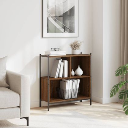 Библиотека, кафяв дъб, 72x28x77,5 см, инженерно дърво