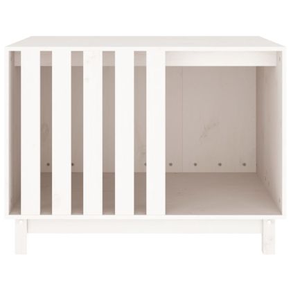 Кучешка колиба, бяла, 90x60x67 см, бор масив