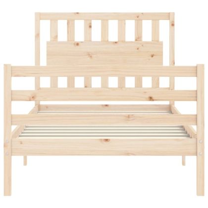 Рамка за легло с табла, 100x200 см, масивно дърво