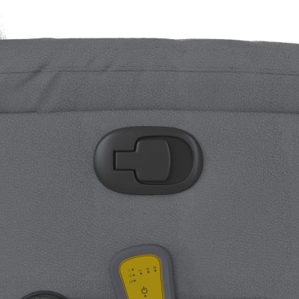 Изправящ масажен реклайнер стол, сива, изкуствена кожа