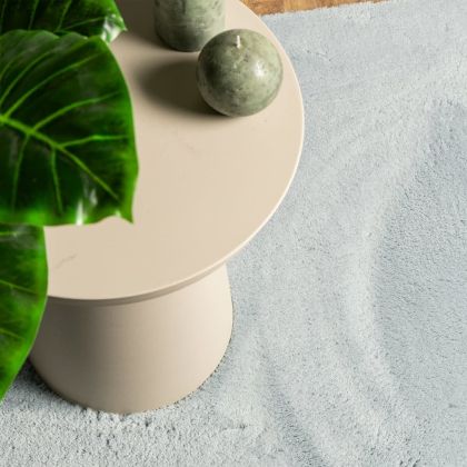 Килим HUARTE с къс косъм, мек и миещ се, син, 160x160 см