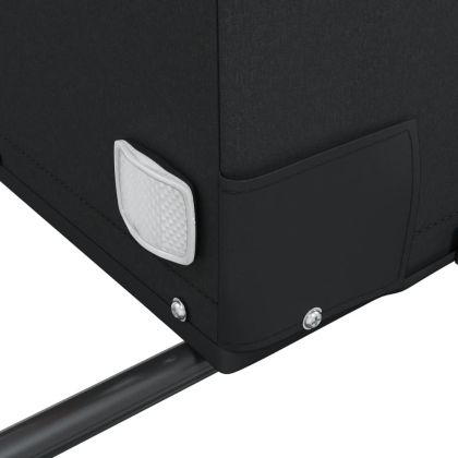 Ремарке за велосипед, черно и зелено, 30 кг, желязо