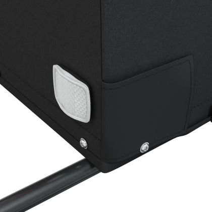 Ремарке за велосипед, черно и оранжево, 30 кг, желязо