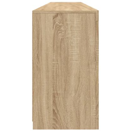 Сайдборд с LED светлини, сонома дъб, 202x37x67 см