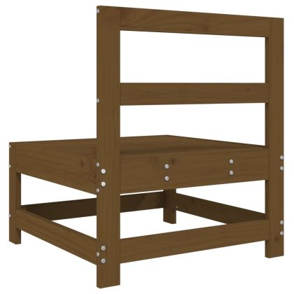 Градински средни дивани, 2 бр, меденокафяви, бор масив