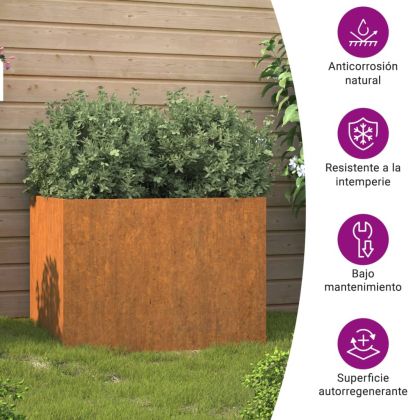 Кашпа, 62x47x46 см, кортенова стомана