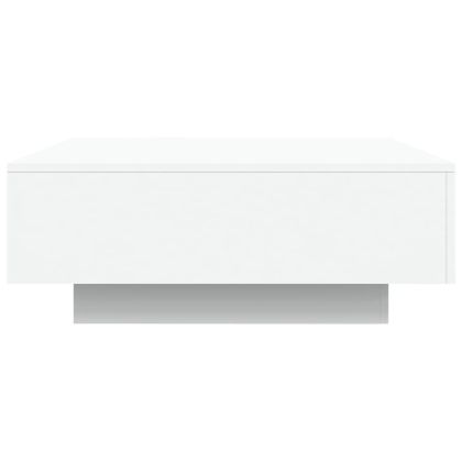 Маса за кафе, бяла, 80x80x31 см, инженерно дърво