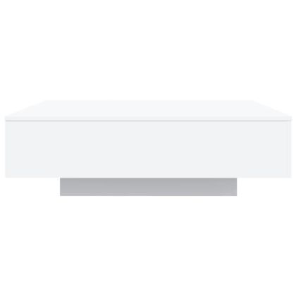 Маса за кафе, бяла, 100x100x31 см, инженерно дърво