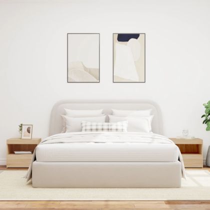 Нощни шкафчета с LED осветление, 2 бр, сонома дъб, 50x40x45 см