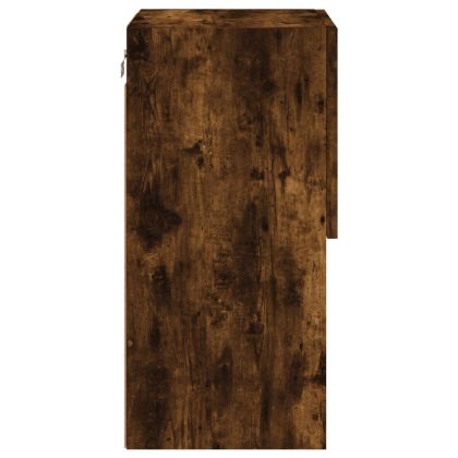 ТВ шкаф с LED осветление, опушен дъб, 30,5x30x60 см