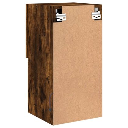 ТВ шкаф с LED осветление, опушен дъб, 30,5x30x60 см