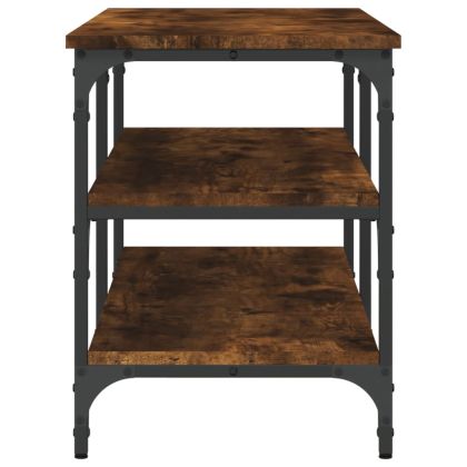 Пейка за обувки, опушен дъб, 100x38,5x49 см, инженерно дърво