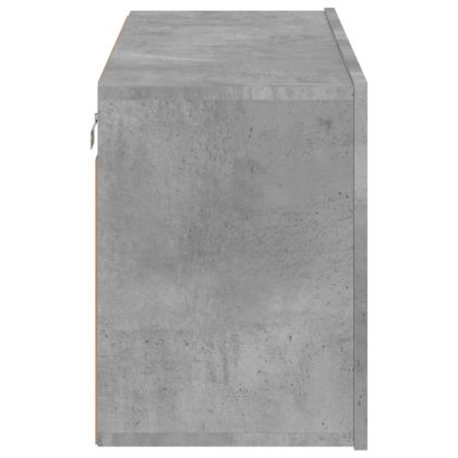 ТВ шкаф за стенен монтаж, бетонно сив, 80x30x41 см