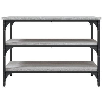 Пейка за обувки, сив сонома, 70x38,5x49 см, инженерно дърво