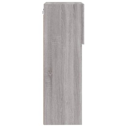 ТВ шкаф с LED осветление, сив сонома, 40,5x30x90 см