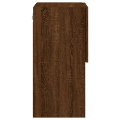 ТВ шкаф с LED осветление, кафяв дъб, 30,5x30x60 см